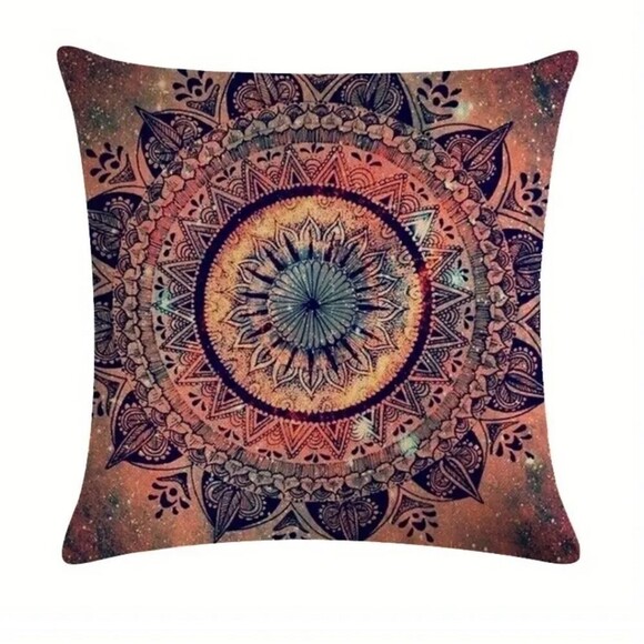 NWT 4pc Boho Mandala throw pillow cover zipper closure pillowcase - Picture 8 of 8